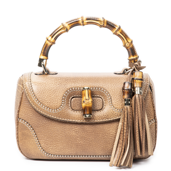 Gucci New Bamboo Tassel Top Handle Bag - Picture 1 of 10